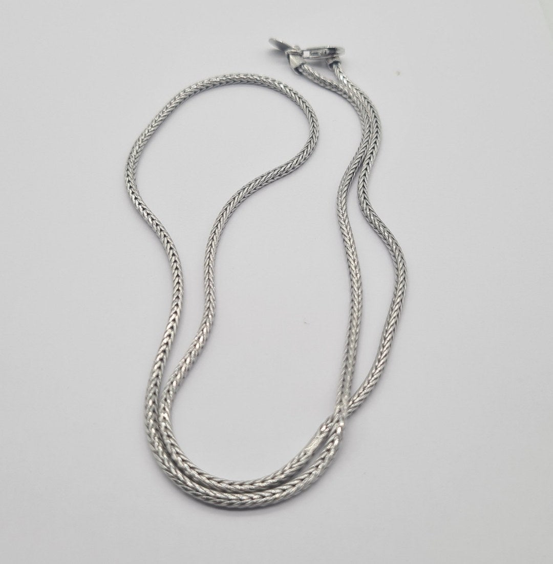 Men's Sterling Silver NAPLES Light Silver Foxtail Chain