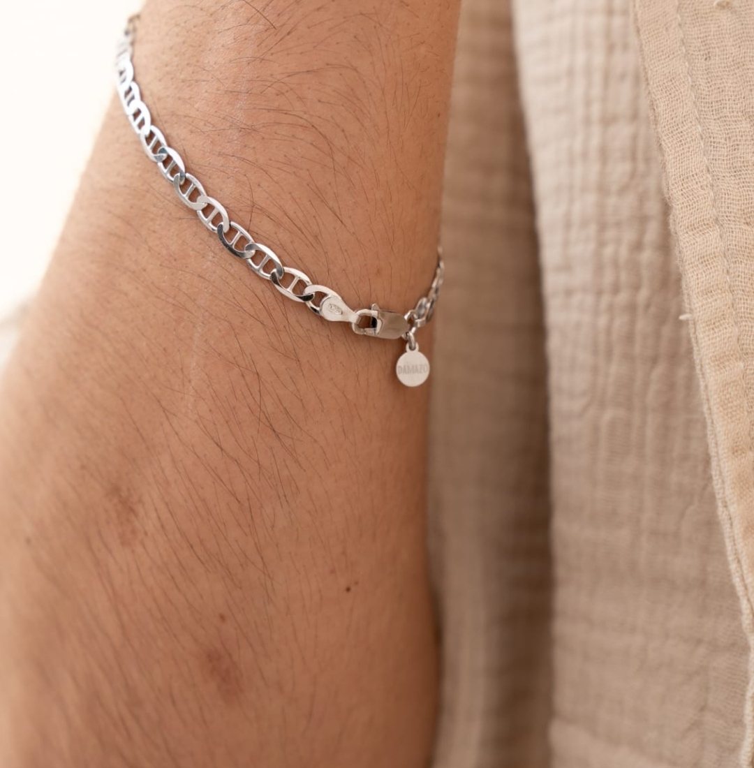 Men's Sterling Silver Marine Bracelet