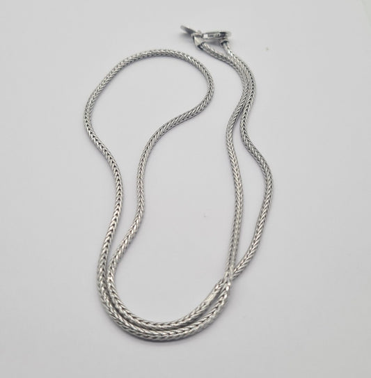 Men's Sterling Silver NAPLES Light Silver Foxtail Chain