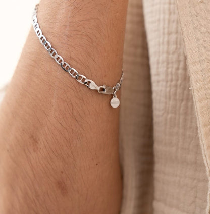 Men's Sterling Silver Marine Bracelet