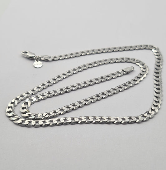 Men's Sterling Silver ROME FLAT CURB Chain