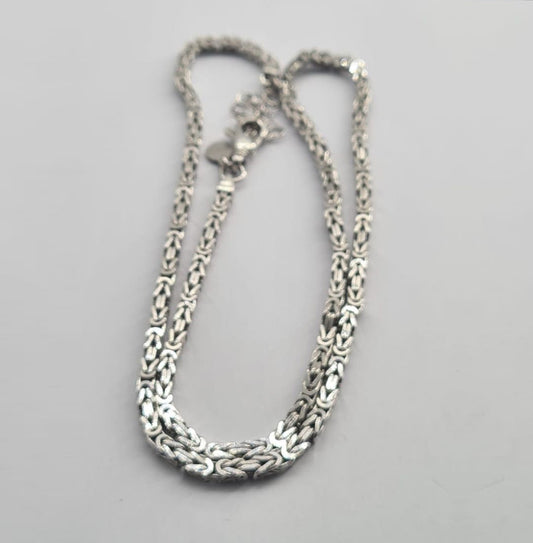 Men's Sterling Silver Byzantine Chain